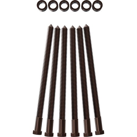 Ekena Millwork Premium 7/8" Barn Door Flat Track Extension Hardware for 1 3/8" Door, Rustic Brown GB60013EXRB